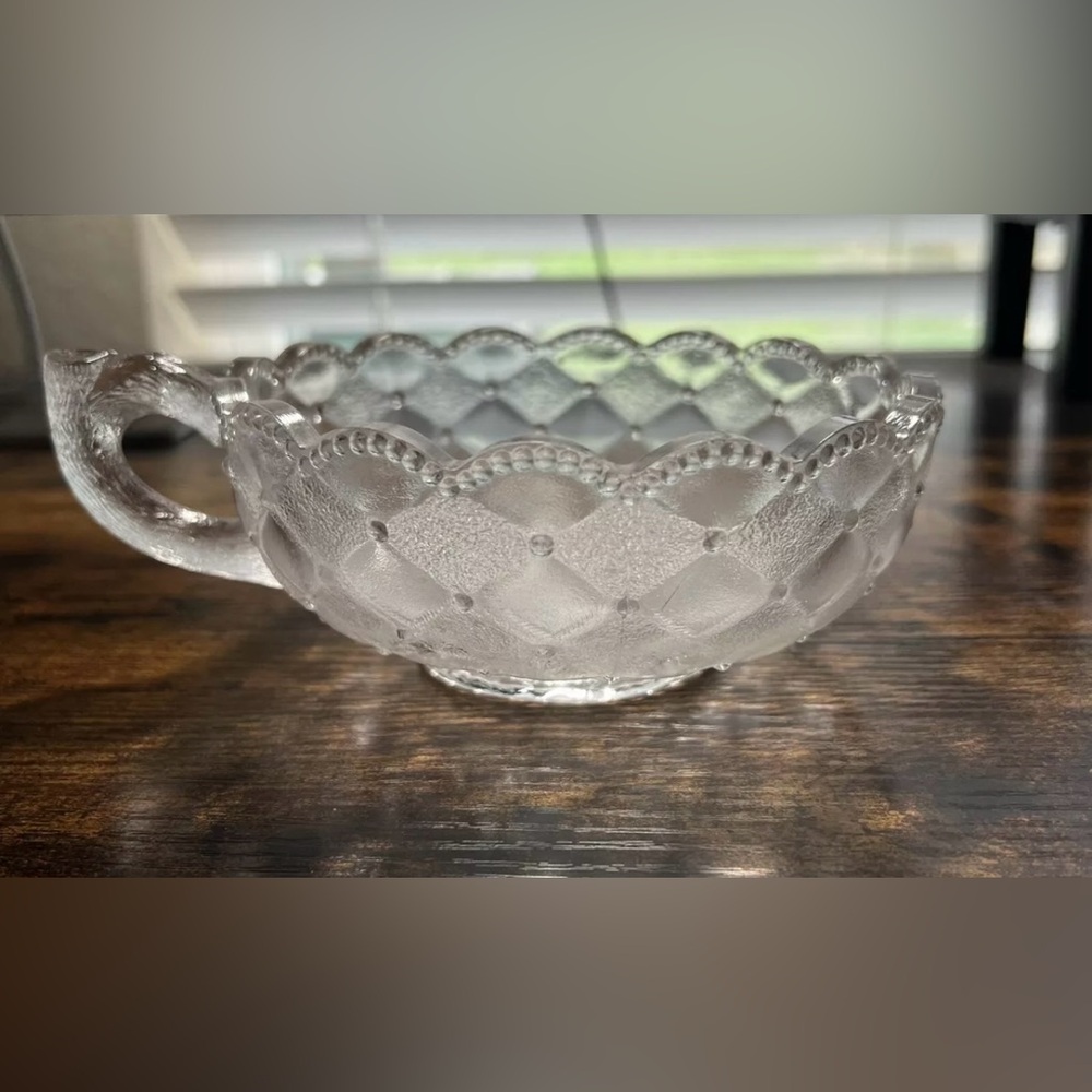 Vintage Imperial Glass Pansy Nappy Bowl